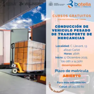 Certificado de Profesionalidad: Conducción de vehículos pesados de transporte de mercancías por carretera (TMVI0208)